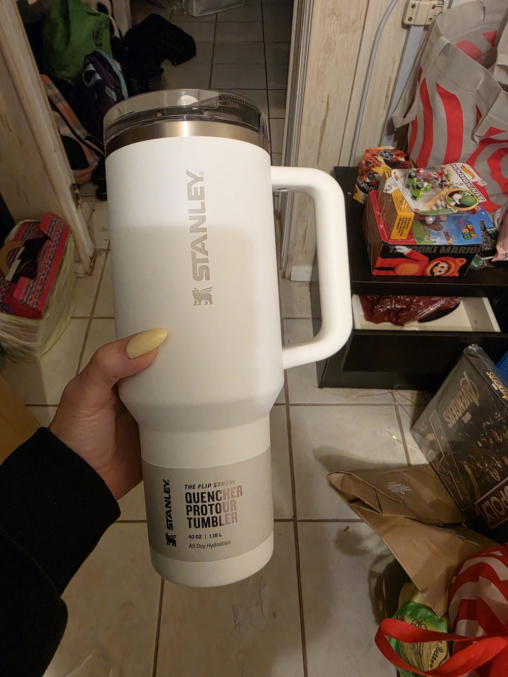 Stanley White Quencher Pour Over Tumbler - 40 oz New!